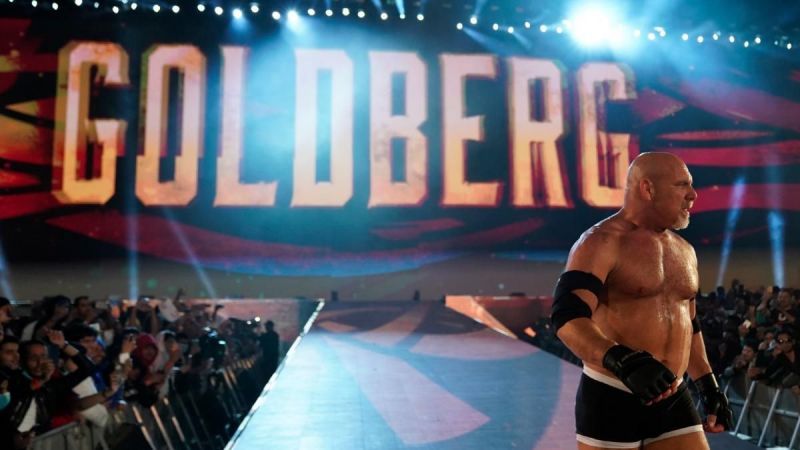 Goldberg making his entrance