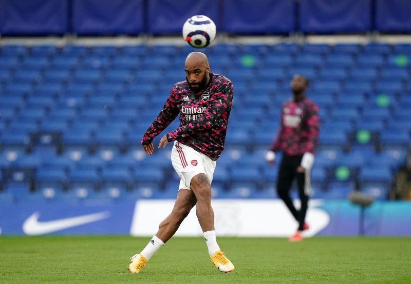 Alexandre Lacazette in training for Arsenal