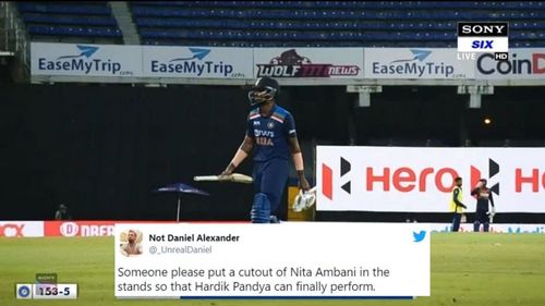 Twitter trolls Hardik Pandya for repeated failure