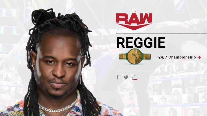 WWE now refers to Reginald as Reggie on social media and WWE.com