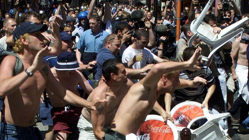 England fans clashed with police and German supporters during Euro 2000.