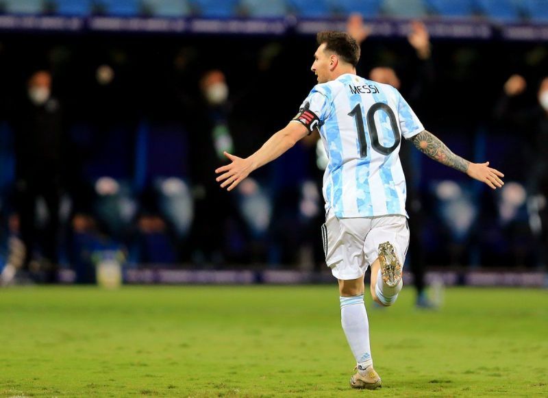 Messi scored from a free-kick and assisted two more as Argentina beat Ecuador