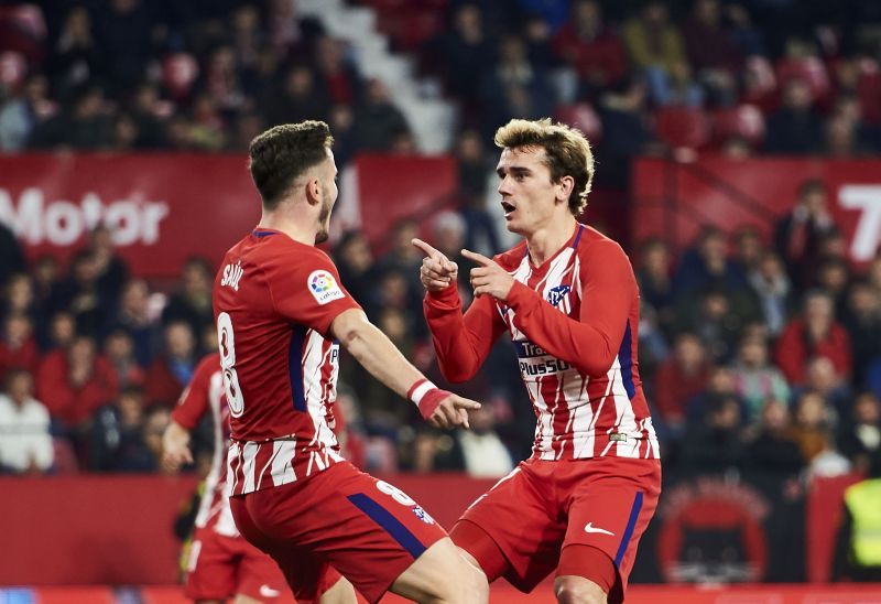 Saul and Griezmann were teammates at Atl&eacute;tico Madrid. (Photo by Aitor Alcalde/Getty Images)