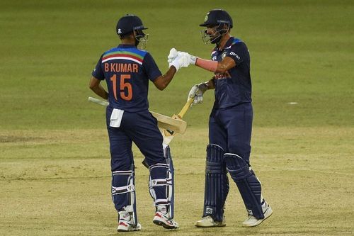 Deepak Chahar and Bhuvneshwar Kumar's partnership took India home [P/C: Getty Images]