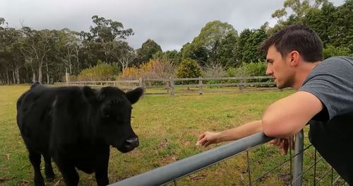 Pat Cummins at his family farm. Pic: Pat Cummins/ YouTube