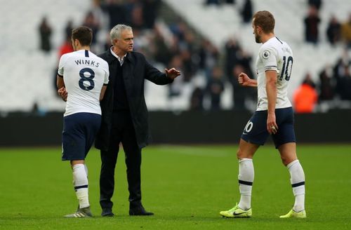 Mourinho was Harry Kane's manager at Tottenham. (Photo by Catherine Ivill/Getty Images)