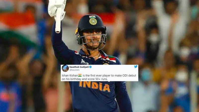 Twitter hailed Ishan Kishan for a blistering 59 on ODI debut