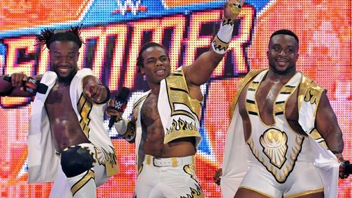 Kofi Kingston and Xavier Woods currently perform on RAW, while Big E is a SmackDown star