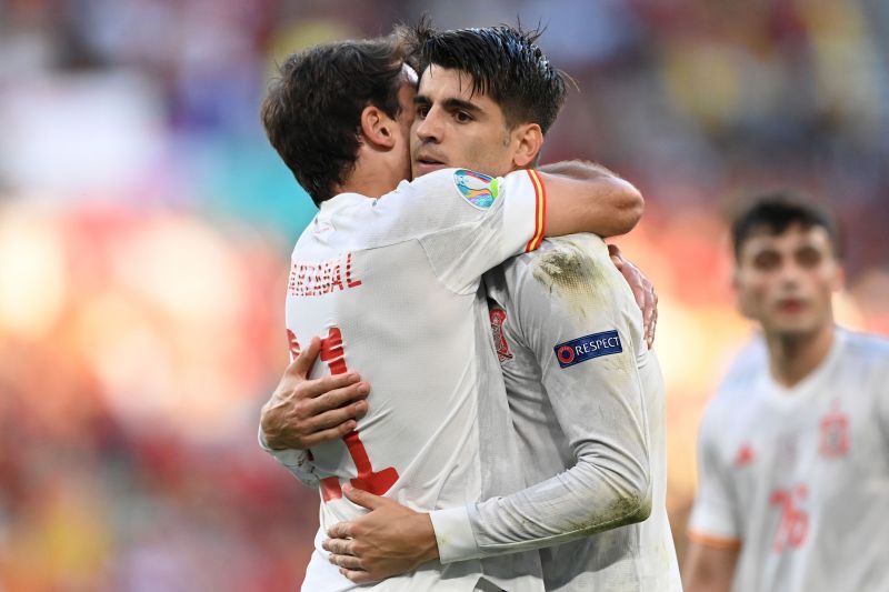 Alvaro Morata (right)