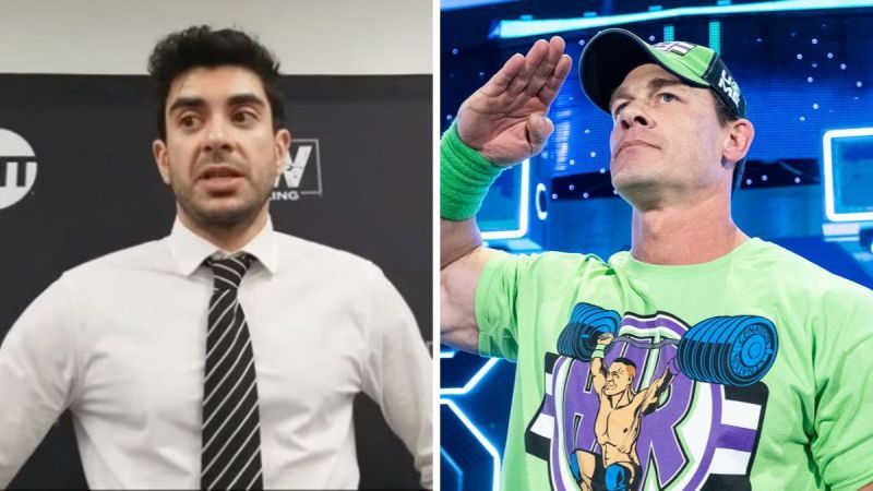 Tony Khan (left); WWE Legend John Cena (right)