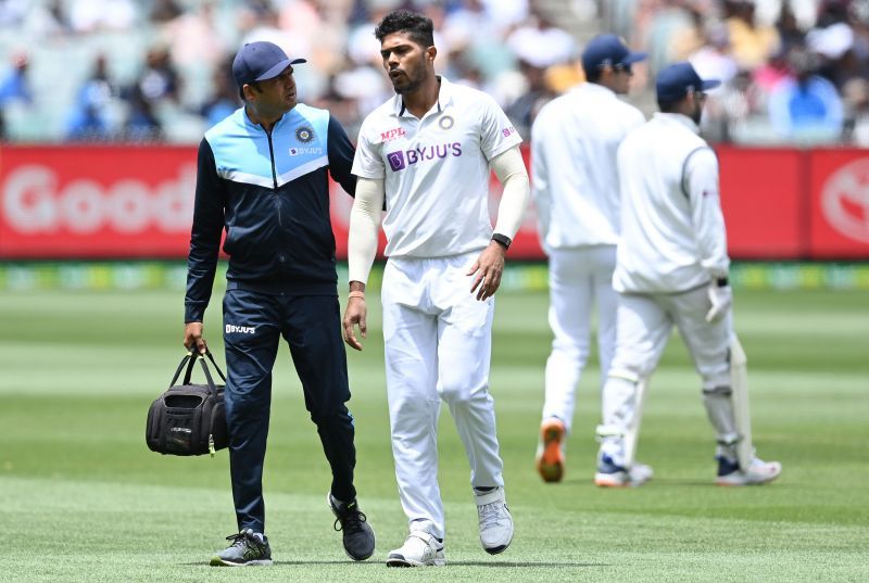 Umesh Yadav (R) has only made intermittent appearances for India lately