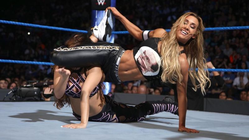 Carmella vs. Aliyah on SmackDown in 2017