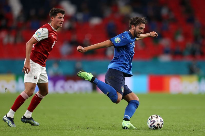 Manuel Locatelli in action for Italy