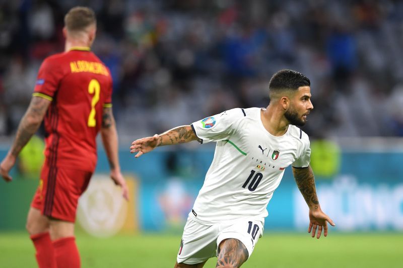 Lorenzo Insigne (right) has been very impressive for Italy at Euro 2020.