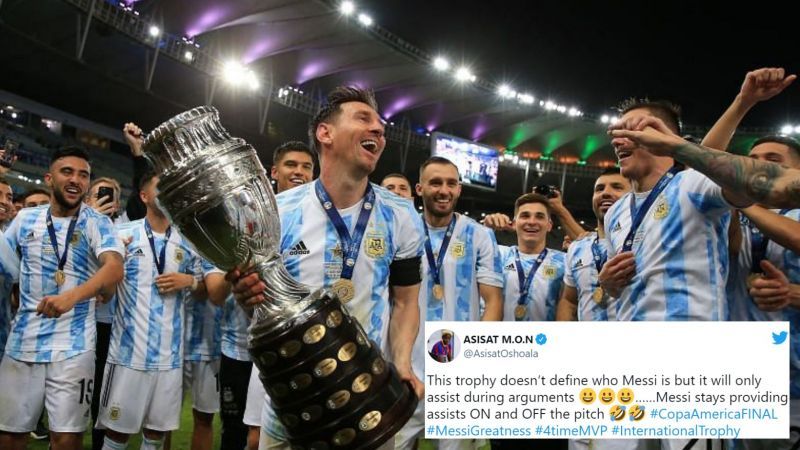 The football world erupted after Lionel Messi won his first ever international trophy!