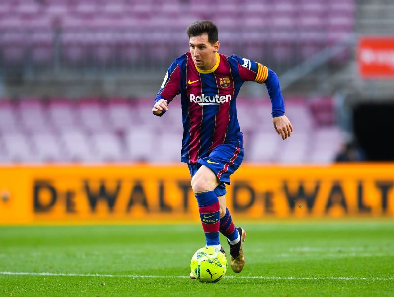 Lionel Messi in action for Barcelona