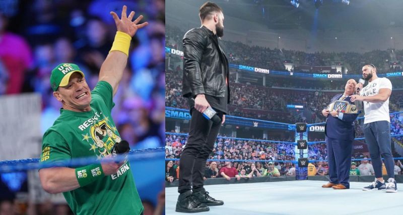 John Cena; Finn Balor faces Roman Reigns and Paul Heyman