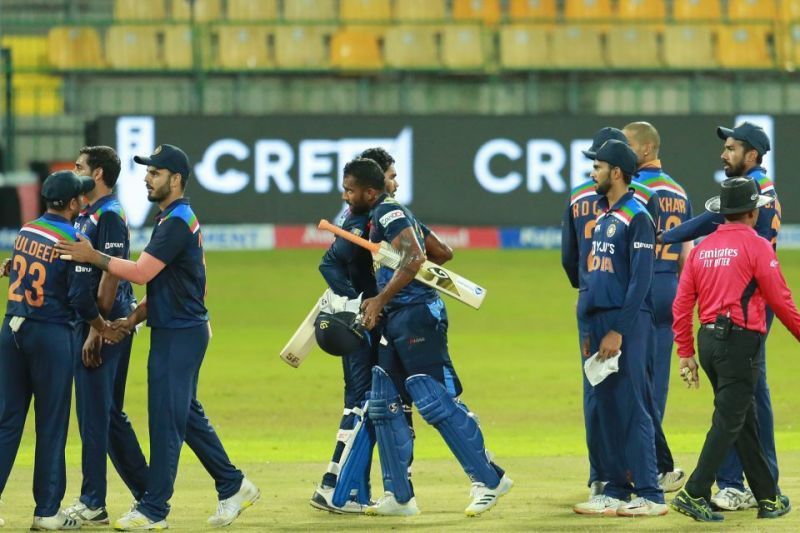 Sri Lanka beat India by four wickets in the 2nd T20I. (Pic: Sri Lanka Cricket)