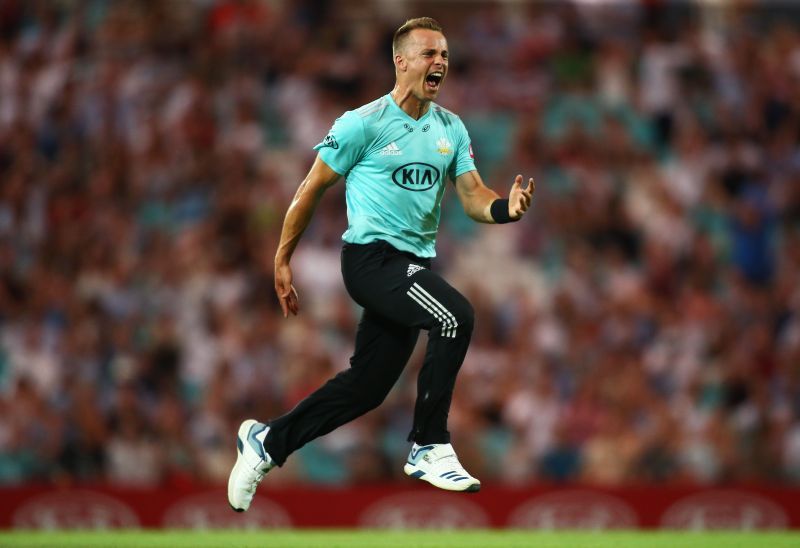 Tom Curran took a hat-trick for Surrey at Kennington Oval in 2019