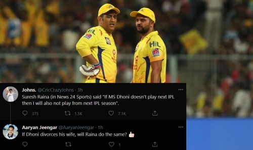 Twitter reactions to Raina's statements