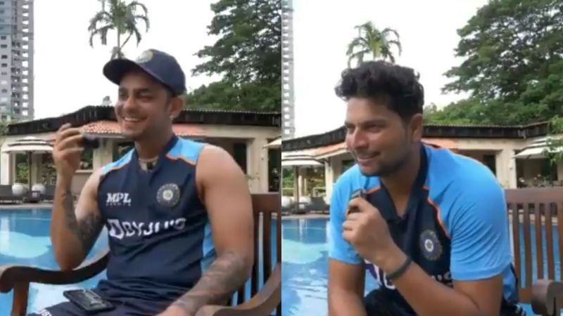 Ishan Kishan (L) and Kuldeep Yadav play &#039;Wrong Answers Only.&#039;