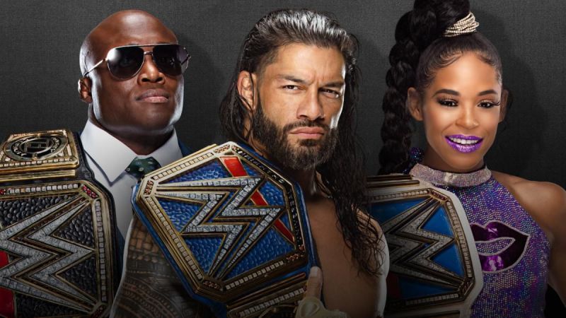 Bobby Lashley, Roman Reigns, and Bianca Belair