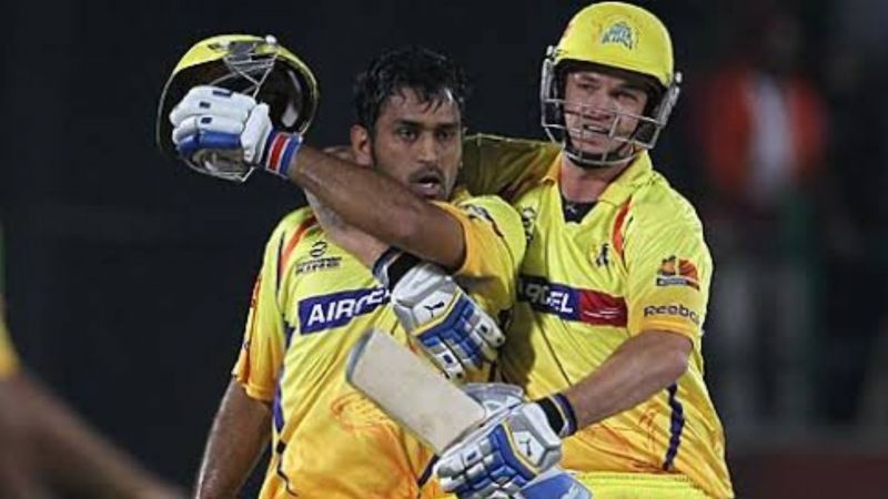 MS Dhoni was animated after his magnificent knock helped CSK make it to the semis (Source: Twitter)