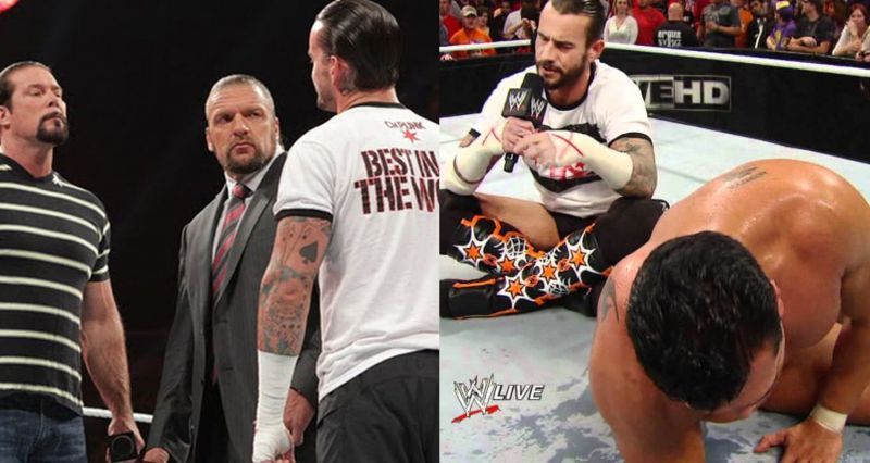 Kevin Nash, Triple H, and CM Punk; CM Punk and Alberto Del Rio