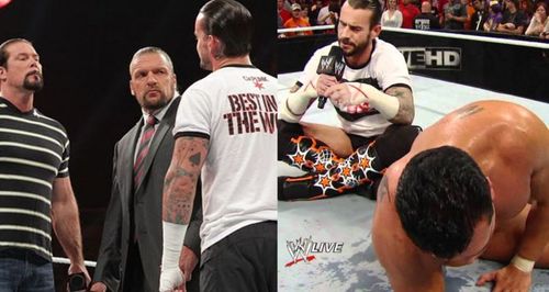 Kevin Nash, Triple H, and CM Punk; CM Punk and Alberto Del Rio