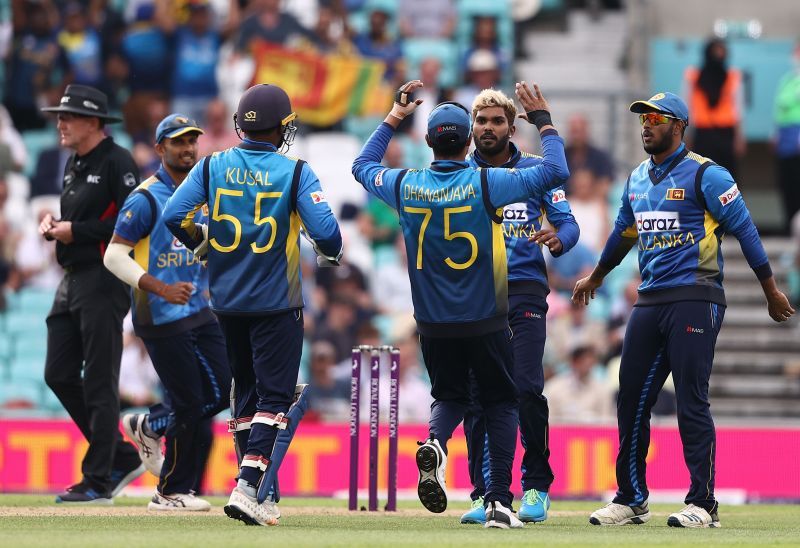 Sri Lanka cricketers during their tour of England.
