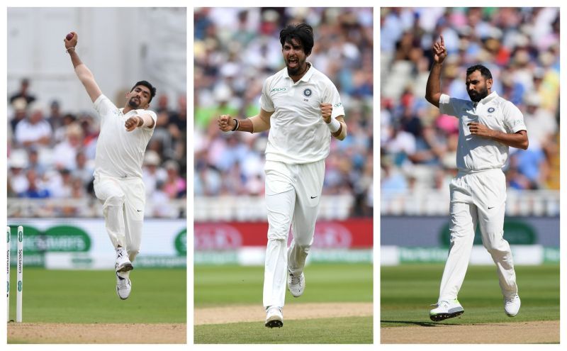 The Indian pace trio of Jasprit Bumrah, Ishant Sharma and Mohammed Shami