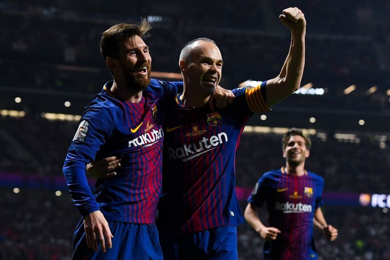 Lionel Messi (left) and Andres Iniesta are among the most successful Barcelona players.