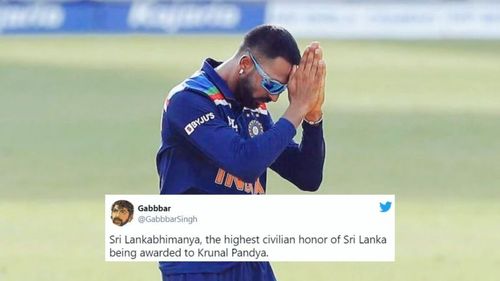 Twitter tears into Krunal Pandya after India's series loss