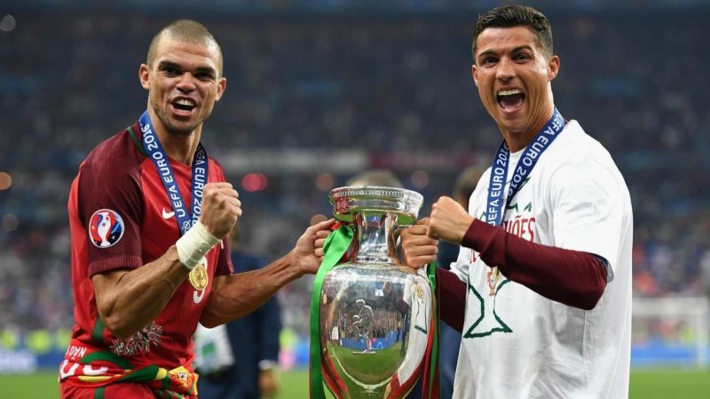 Pepe and Ronaldo have won two international trophies with Portugal.