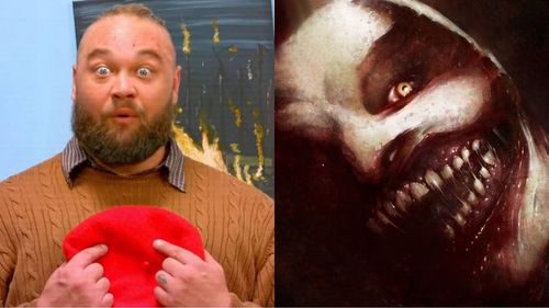 Bray Wyatt (left); The Fiend's mask (right)