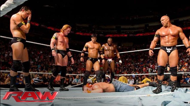 John Cena could not fight off the eight Nexus members