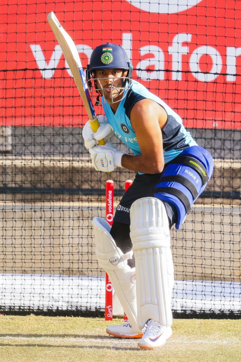 Mayank Agarwal in action during a net session