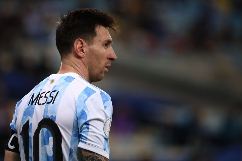 Lionel Messi in action for Argentina