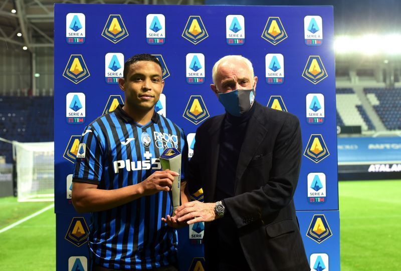 Luis Muriel (left) won Serie A&#039;s MVP award for the month of April.