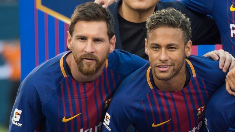 Neymar (right) and Lionel Messi