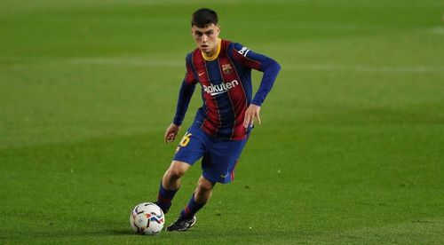 Pedri in action for Barcelona