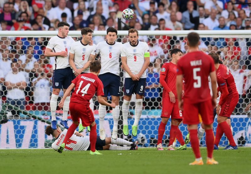 Damsgaard put Denmark in front with a cracking free-kick.