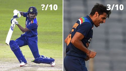 India's captain and vice-captain had contrasting outings in the first ODI