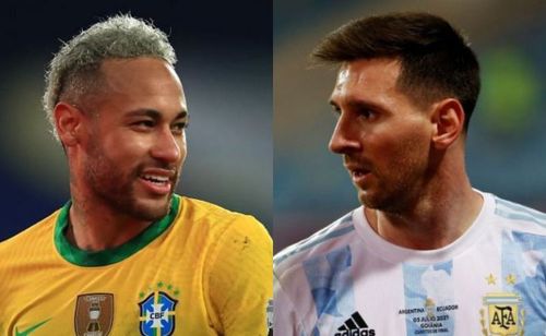 Neymar and Lionel Messi