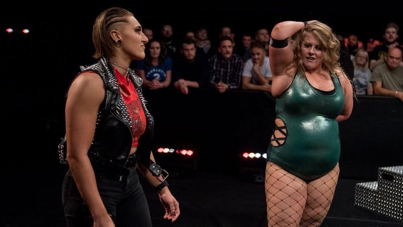 Piper Niven AKA Doudrop with Rhea Ripley in NXT UK