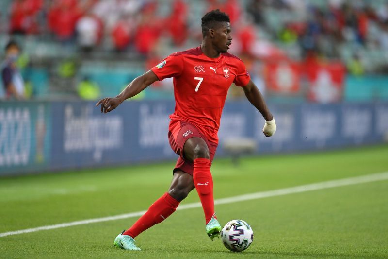 Breel Embolo in action for Switzerland at Euro 2020