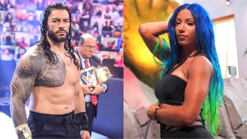 Roman Reigns and Sasha Banks