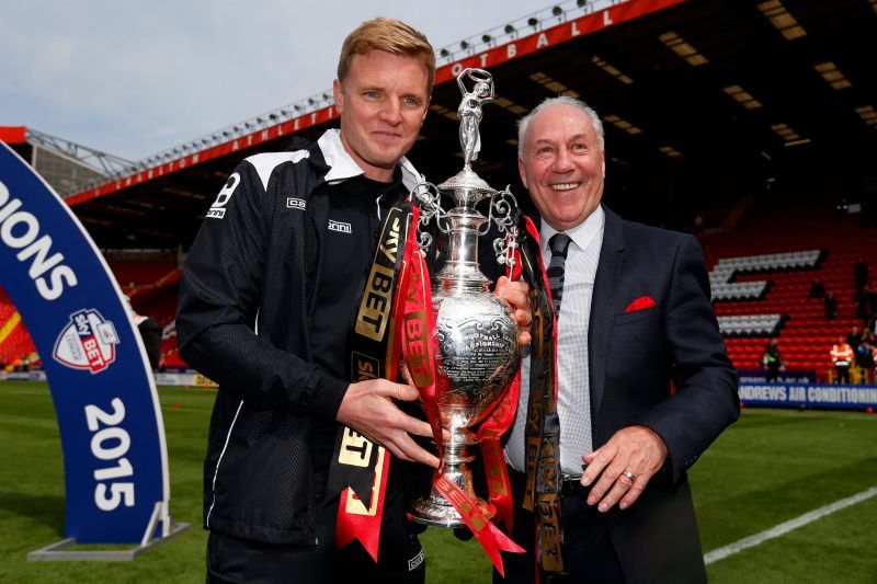 Eddie Howe won the Championship title with Bournemout in 2015
