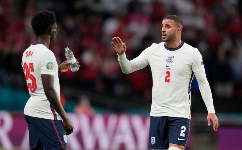 Kyle Walker and Bukayo Saka