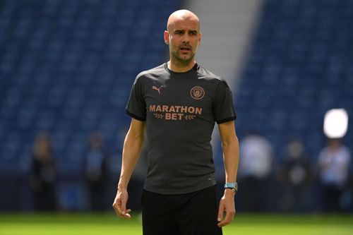 Manchester City manager Pep Guardiola. (Photo by David Ramos/Getty Images)